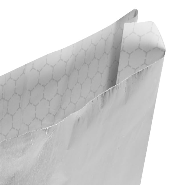 250 Bolsa para Hamburguesa Antigrasa Aluminio 22,3+5x20cm| Ideal para Bocadillos y Hamburguesas | 250 Unidades