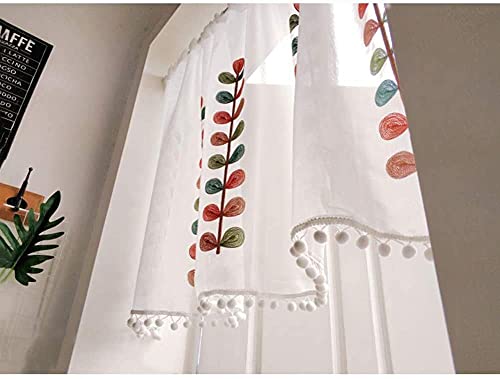 Cortinas de cocina de café y cenefas semitransparentes para ventanas pequeñas 5