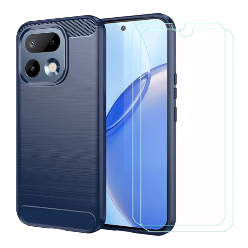 LCEHTOGYE �K�p Realme 16 Pro 5G �p�J�[�{���t�@�C�o�[�J�o�[+ 2 HD�����K���X�A�V�F��TPU�o���p�[�ی�o�b�N�P�[�X�p�X�N���b�`�h�~�X�N���[���v���e�N�^�[-�K�p Realme 16 Pro 5G(6,78")-MFLS-��