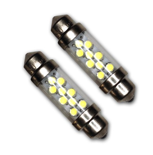 Tuningpros Leduhl-39M-W9 Under Hood Light Led Light Bulbs Festoon 39Mm, 9 Led White 2-Pc Set #TOP4