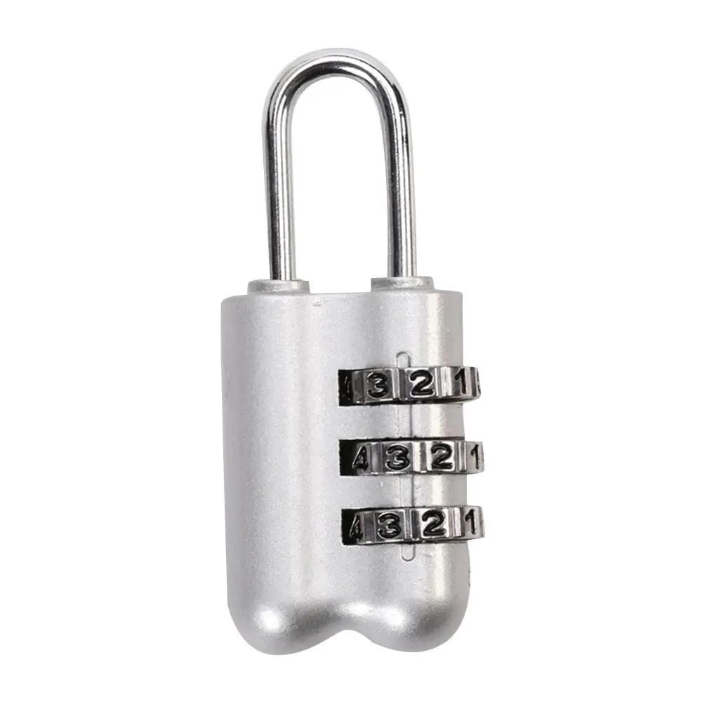 Bghyjkol Silver Padlock Security Combination Lock Code Luggage Padlock