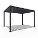 Produktbild Weide Deluxe Pergola mit Lamellendach I Rostfreie & Robuste Voll-Aluminium Pavillon freistehend I Optimaler Schutz vor Sonne & Regen Dank verstellbarem Aluminium-Lamellen (Anthrazit, 3 M x 4 M)