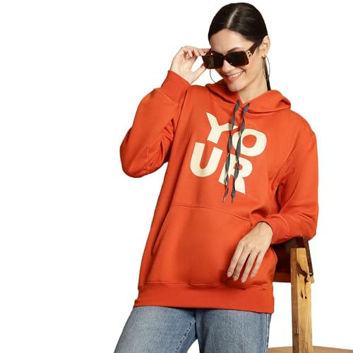 Image of Mack Jonney Printed Hooded Cotton Fleece Sweatshirt for Women-MACK32482