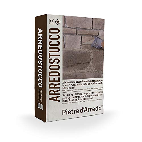 ArredoStucco - Mortier naturel coloré pour carrelage en pierre et briques reconstruites (Gris foncé)