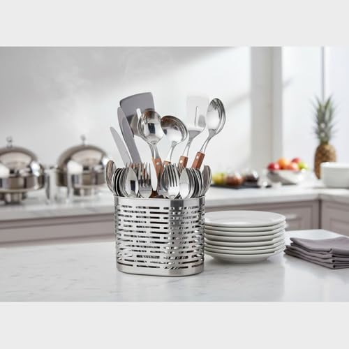 Image of FINALITY cutlery holder for kitchen accessories, Best use for spatula holder (Silver - Small Oval cutlery)