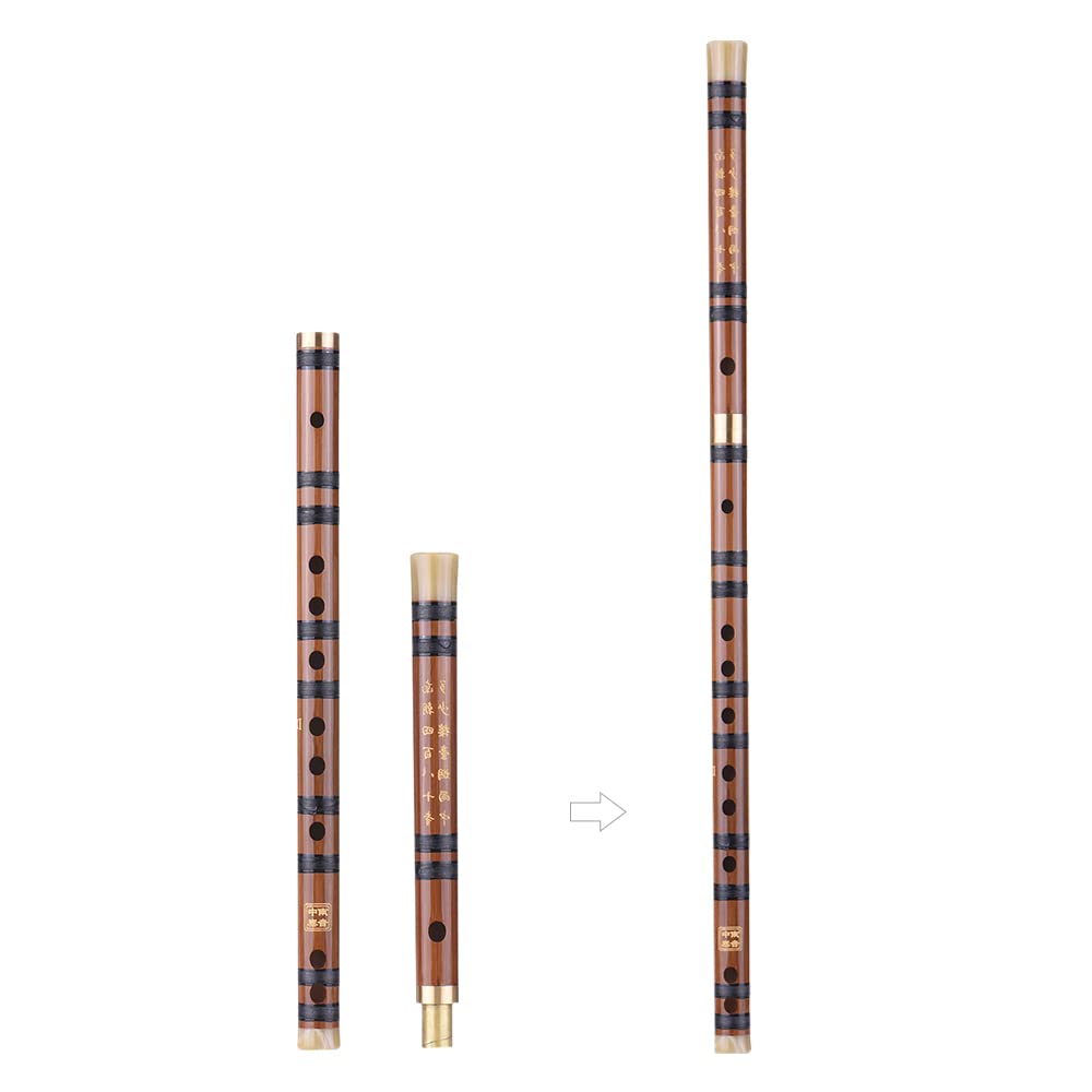 flûte de Bambou,Pluggable Bitter Bamboo Flute Dizi Traditionnelle Chinoise Main Bois Musical Instrument clé de D Niveau d'études Performance Professionnelle