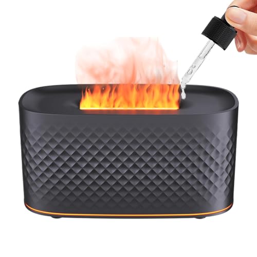 Humidificador difusor de llama, difusor de aroma de fuego, humidificador de 7 colores, difusor de hoguera de aroma, difusor con modos de pulverización, difusor de aroma colorido, humidificador para