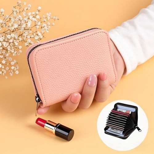 Credit Card Wallet for Women, 1 Pack Versatile Zipper Card and ID Organizer, RFID Blocking, Slim & Secure Travel Wallet2