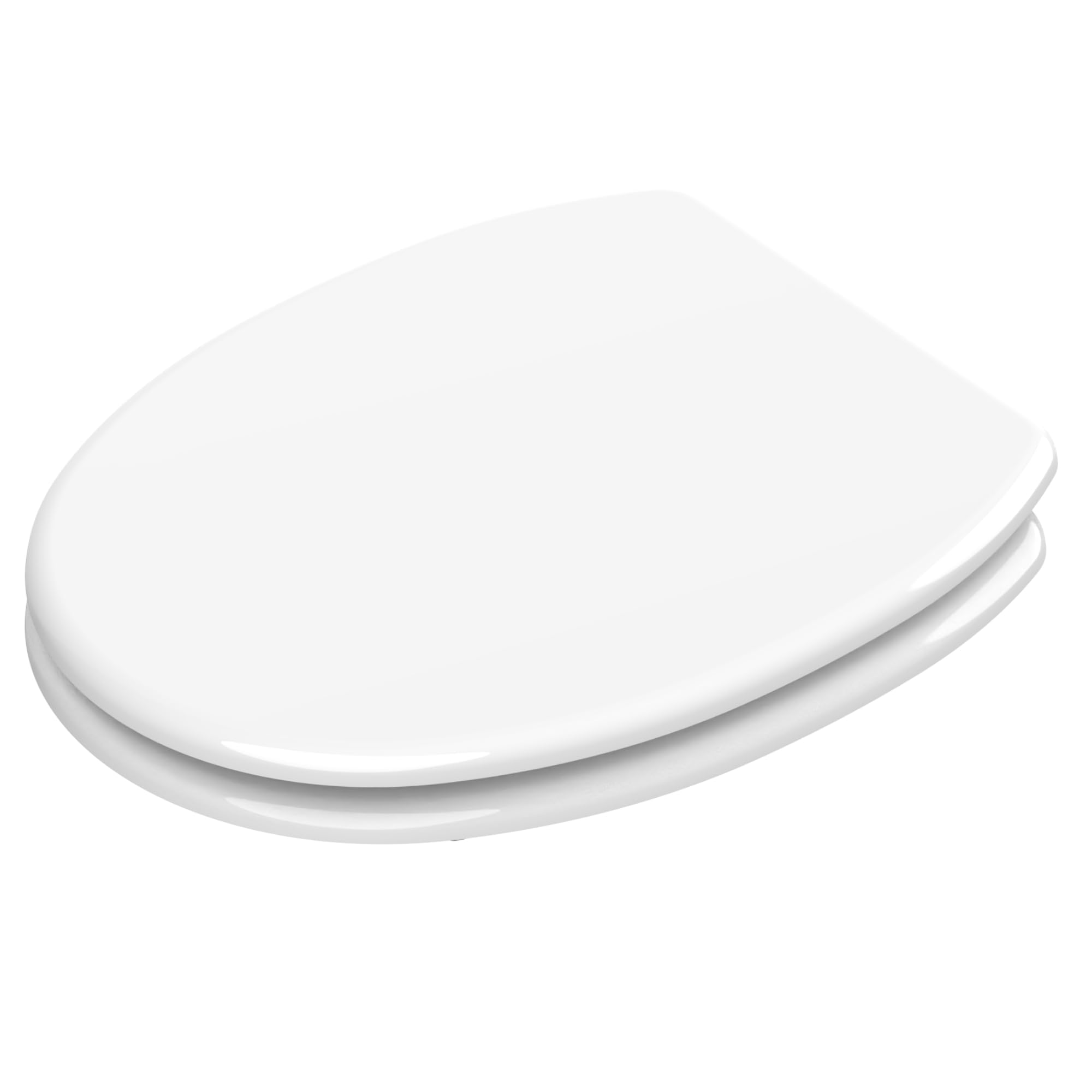 Sanilo WC Sitz mit Absenkautomatik & Schnellverschluss, Toilettendeckel per Knopfdruck abnehmbar, einfache Montage von oben (Weiß)