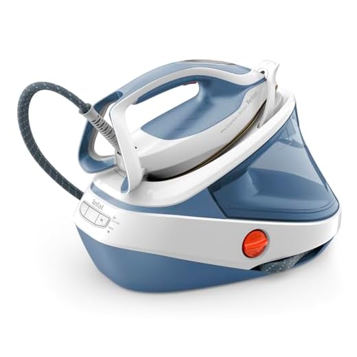 Tefal GV9710 Pro Express Ultimate Dampfbügelstation | 7,6 Bar Dampfdruck | konstante Dampfabgabe: 155 g/Min. | Dampfstoß: 580 g/Min. | ohne Einstellungen | vertikale Dampffunktion | Weiß/Blau