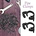 Anneome 20pcs Plastic Hose Clamps 9.1-10.2mm Adjustable Tube Gripping Clasp Attachment Clamp for Pipe Fixing in Plumbing and Industrial Use
