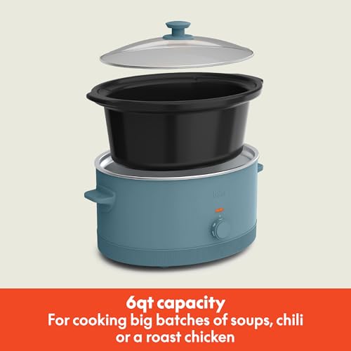 image for bella 6.0 Qt Manual Slow Cooker, EverGood™ Ceramic Nonstick Coating,
