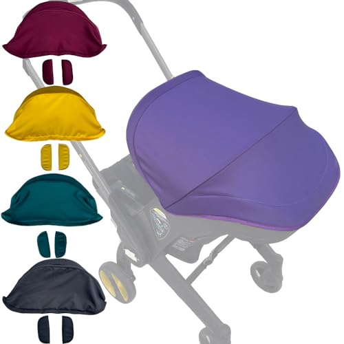 Image of Feliliber Stroller Replacement Accessories Canopy, Colorful Sun Shade Compatible with Doona Car Seat & Strollers (Purple)