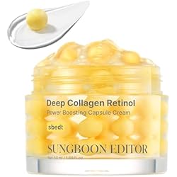 SUNGBOON EDITOR Deep Collagen Retinol Capsule Cream, For Fine Lines and Dry Skin, White Spicules + Collagen + Retinol, Korean Skincare, 1.69 fl.oz, Gifts for Women