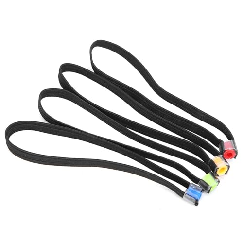 Kodrily 4Pcs Fishing Tippet Spool Ring, Elastic Fabric Tippet Spool Tenders, 3.35in Fishing Tippet Tackle Tool, Lightweight Fish Wire Loop Tackle with 4 Color Rings for Line Winder