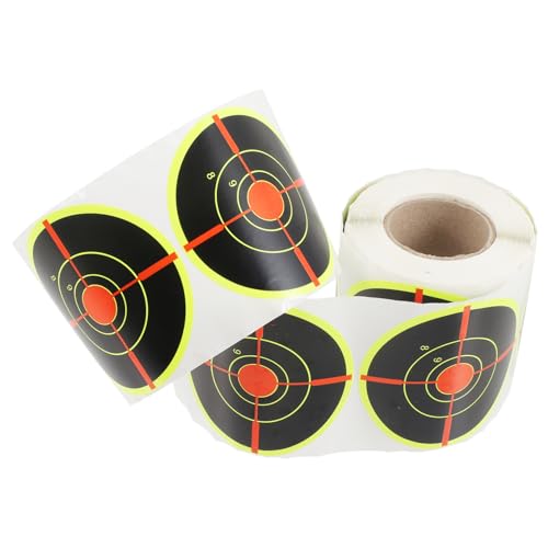 Didiseaon Autocollants Ronds pour Cible De Tir 3 Pouces en Papier De Autocollants Pratiques 200 Pièces Rouleau pour Passeurs Sportifs Entraînement Tir à L’Arc