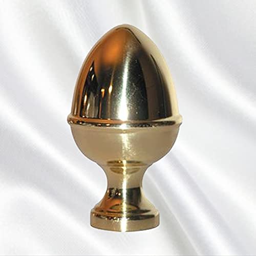 Boule départ d'escalier 120mm fixation M12 en forme de pomme de pin lisse