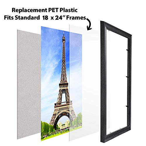 Image of Icona Bay PET Plexiglass, Thin & Flexible Plastic Sheet (18x24 x 0.03 inch, Clear), PET Sheeting is Pliable Unlike Acrylic, Easy to Cut for DIY Art Projects & Protective Barriers