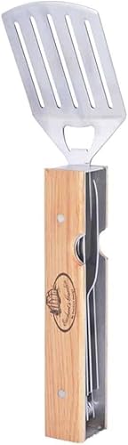 Miniatura 6 de Esschert 4 en 1 herramientas plegables para barbacoa de acero inoxidable, accesorios de cocina