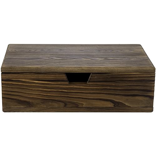 Mygift HOM3043DKBRN 15.5 Inch Rustic Floating Shelf With Drawer thumb #5