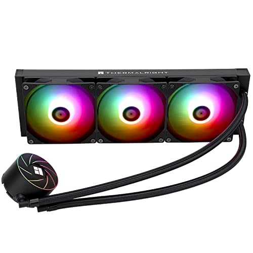 Thermalright TR Aqua Elite 360 ARGB Refroidisseur d'eau pour processeur,avec 3 ventilateurs PWM ARGB,vitesse 1550tr/min,pour AMD/AM4/AM5& Intel...