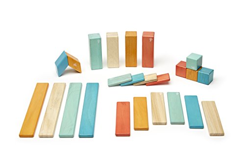 24 Piece Tegu Magnetic Wooden Block Set, Sunset, 1-99 years old - Thumbnail 3