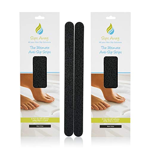 Non Slip Bath Mat Shower Stickers adhesive non rubber (16 black Strips) — image 1