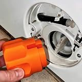 1PC Washing Machine Drain Pump Filter Cover Opening Tool With Ergonomic Handle, Drain Port Opener For Home Laundry Repairs, Orange