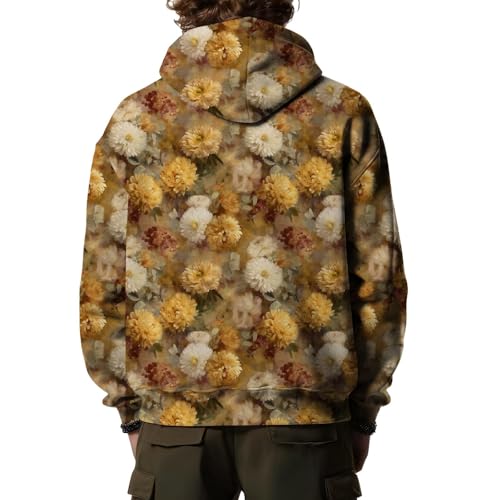 Sudaderas con capucha cómodas de algodón para hombre con bolsillo delantero 4