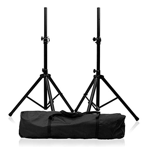 Speaker Stand Kit Pair inc Carry Case DJ Disco PA Speaker Stand Tripod