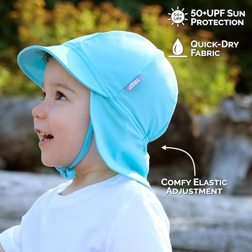 JAN & JUL Baby Sun-Hat with Neck Flap for Swimming3