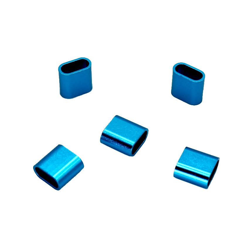 15x Festivalbändchen Ersatz Verschlüsse Alu oder Plastikverschluss (Metall blau)