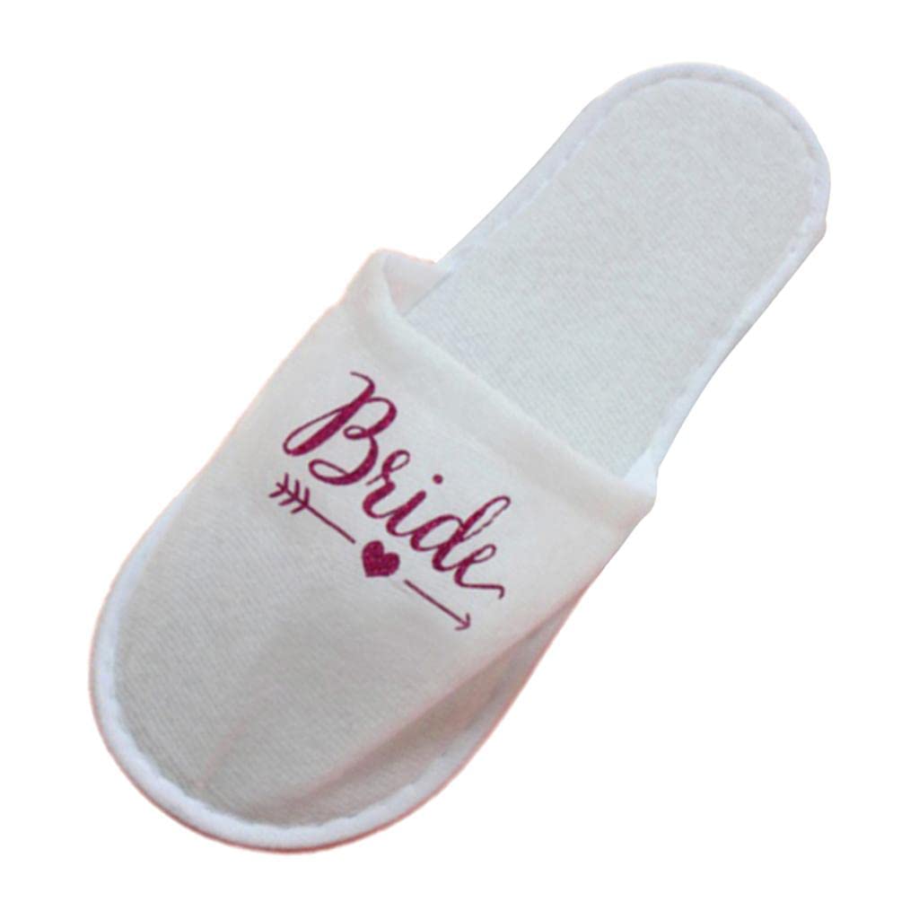 The Style Sutra Disposable Wedding Bride Slippers Hotel Bachelorette Guest Supplies Rose Red| Womens Shoes |1 Pair Wedding Slippers-image-44