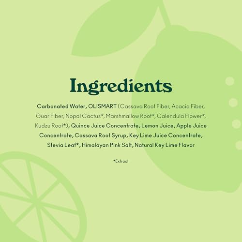 Image of OLIPOP Prebiotic Soda Pop,Lemon Lime,Pantry Pack Packed with Prebiotics,Fiber,and Botanicals,Gluten Free,Vegan,GMO Free,12oz,(Pack of 24)