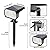 NYMPHY Solar Lights Outdoor Waterproof IP68, 56 LED 3 Lighting Modes Solar Powered Garden Yard Spot Solar Lights for Outside Landscape- 4 Pack (Warm White)