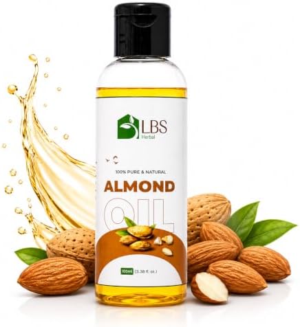 Pure Sweet Almond Oil 100% Extra Virgin Cold Pressed | Natural Carrier Oil for Hair, Skin & Body Massage | Deep Moisturizing Hair Oil for Soft & Healthy Looking Hair | 100ml (Pack of 1)