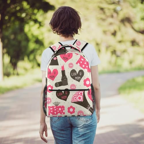 Sac de voyage décontracté multicolore 40cm à compartiment rouge à lèvres - 6