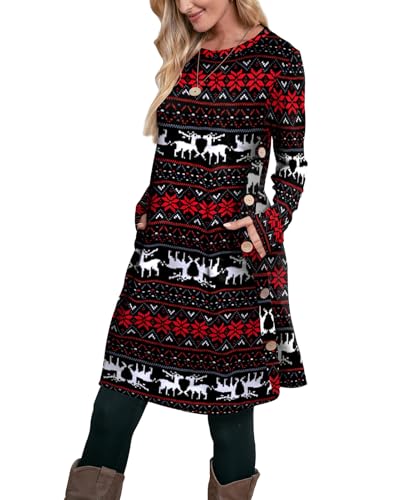 OFEefan Long Sleeve Dress with Pockets