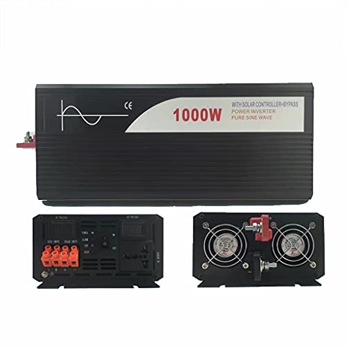 Qcyp Inversor De Energía Solar De Onda Sinusoidal Pura 1000w 12v 24v Dc A Ac 120v 220v Con Controlador Solar Con Bypass, 1000w, 24v 240 V