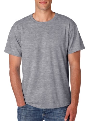 Jerzees Men's Adult Short-Sleeve T-Shirt 3 Pack, Ash, S