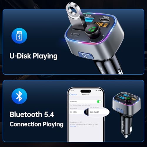 Syncwire Bluetooth 5.4 FM Transmitter
