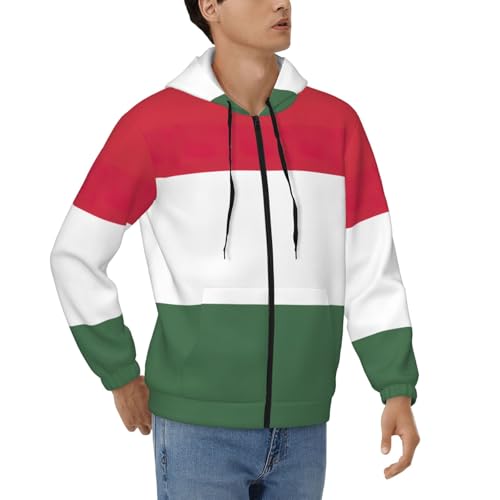 Sweat à capuche Hongrie zippé pour homme idéal pour les matchs et le quotidien