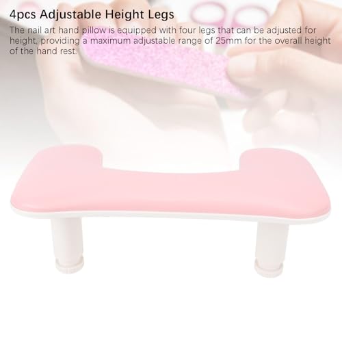 Support de manucure en forme de U YUYTE avec coussinet silicone rose - 3