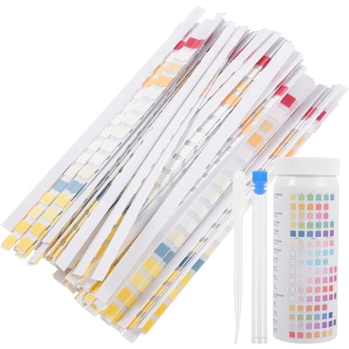 Bandes de test qualité eau TEHAUX x100 avec pipette et tube pour analyse rapide à la maison