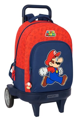 Sac à dos à roulettes Super Mario Safta cartable trolley enfant taille unique
