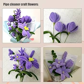 Image of TRAIS Pipe Cleaners Purple for Crafts (100 Pieces) | Soft Chenille Stems for DIY Art & Craft Projects | Flexible Bendable Fuzzy Sticks for Kids, School Activities, Flower Making & Decorations