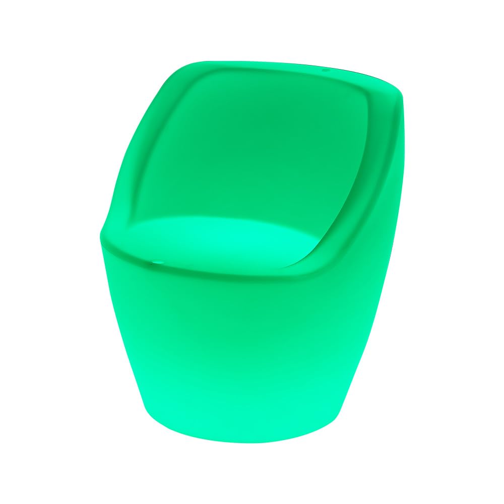 Lampada da giardino a LED luminosa poltrona tavolo economica con telecomando. Ricaricabile RGBW luminosità regolabile Nuovo Chic LED Mobili (YXF-6372 Poltrona angolare)