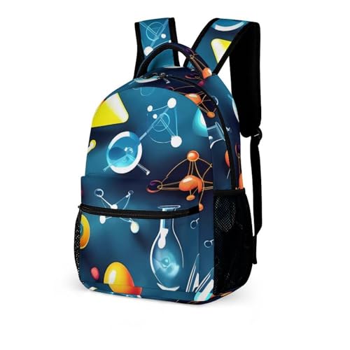 Abstract Science Chemistry Backpack for Travel, Ultra Durable Small Bookbag Lightweight Daypack for Women Men4