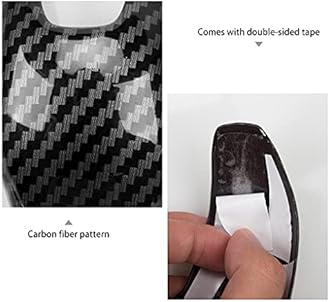 Sport Style Carbon Fiber Print Auto Gear Shift Knob Cover for Ford EcoSport Escape Fusion C-Max Energi Wagon Fiesta Focus Transit Accessories (D)