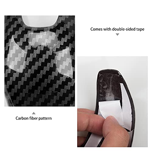 Sport Style Carbon Fiber Print Auto Gear Shift Knob Cover for Ford EcoSport Escape Fusion C-Max Energi Wagon Fiesta Focus Transit Accessories (D)